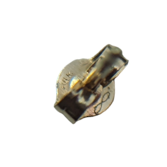 14k Solid Gold 8x8mm Heart Shaped Amethyst Stud Earrings - Picture 15 of 17